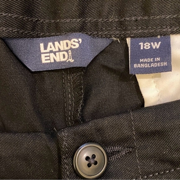 Lands’ End 18W Cargo Pants Black Womens Mid Rise Oeko-Tex UPF Hiking Active - Picture 6 of 11